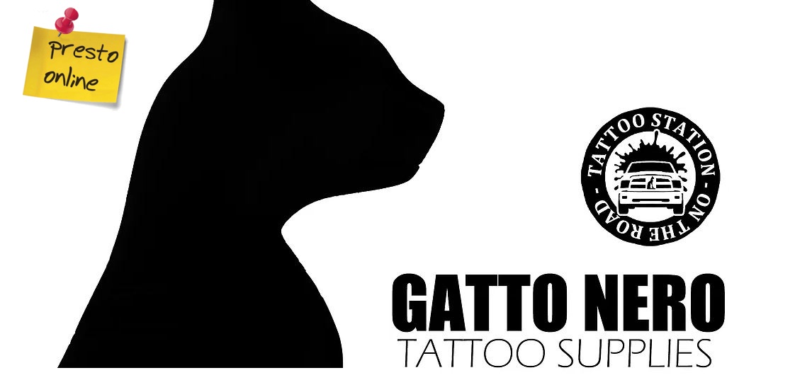 gatto nero tatoo logo