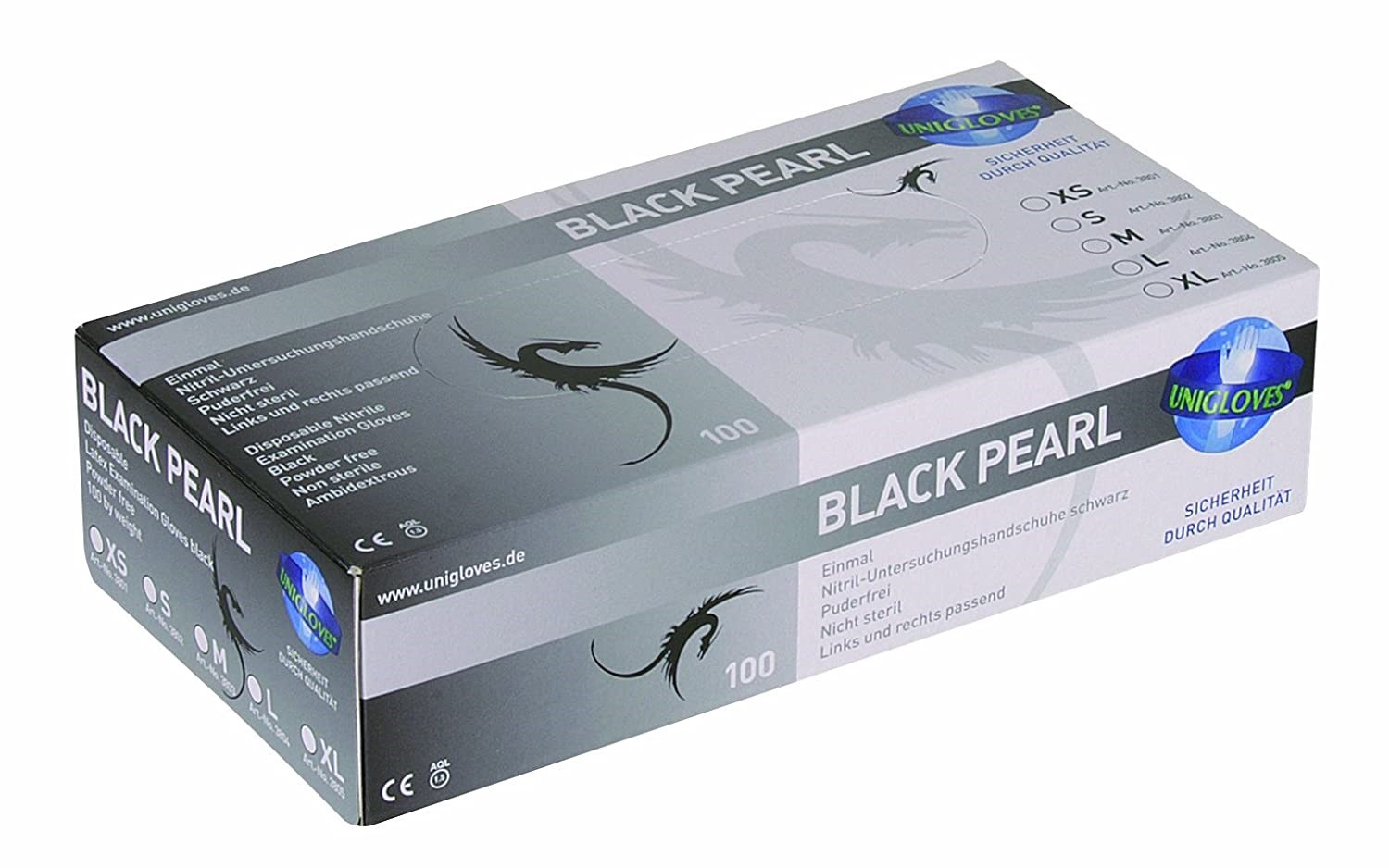 Immagine di GUANTI IN NITRILE UNIGLOVES BLACK PEARL